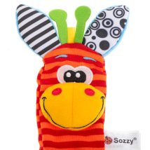 Grzechotka zabawka skarpetki na nóżki stopy 2szt.