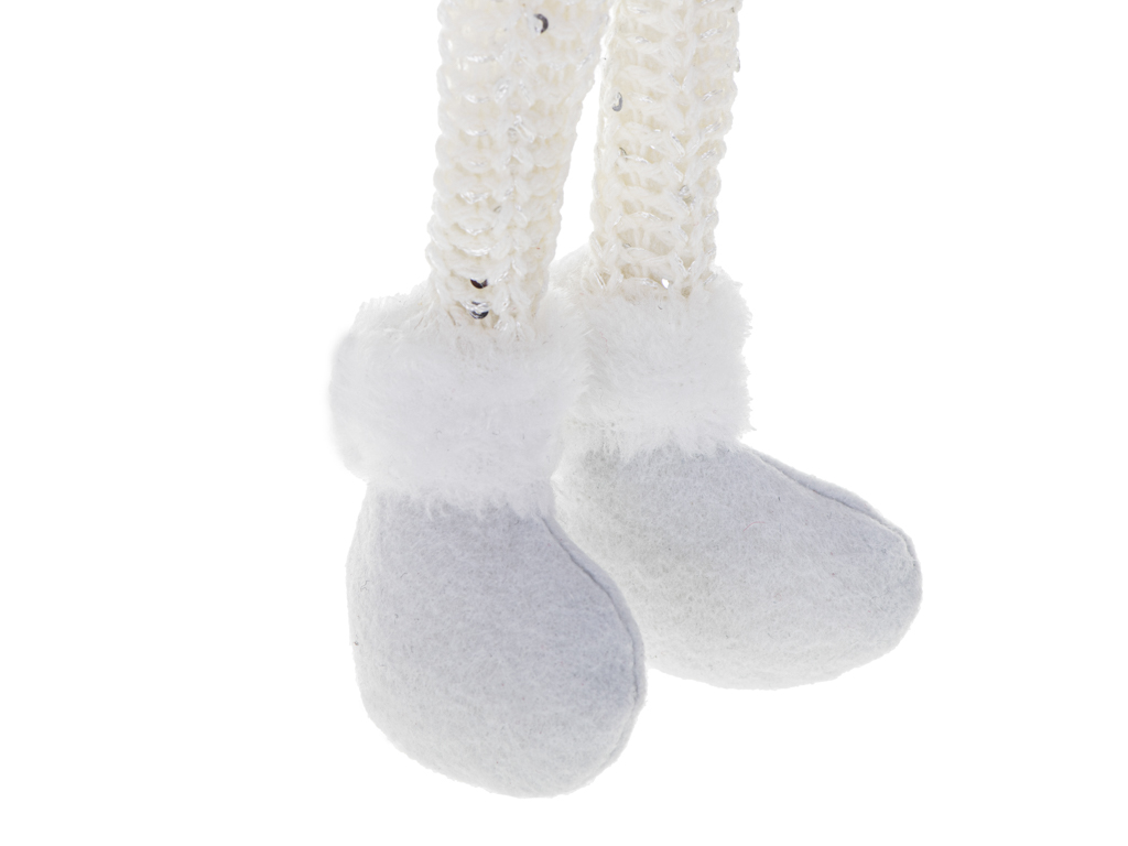 Krasnal skrzat świąteczny z brodą biały 47cm - obrazek 8