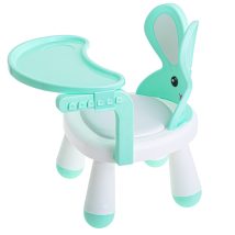 Krzesełko stolik do karmienia i zabawy miętowy