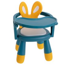 Krzesełko stolik do karmienia i zabawy żółto-niebieski