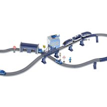 Kolejka elektryczna pociąg policja autka 92 elementy ~300cm