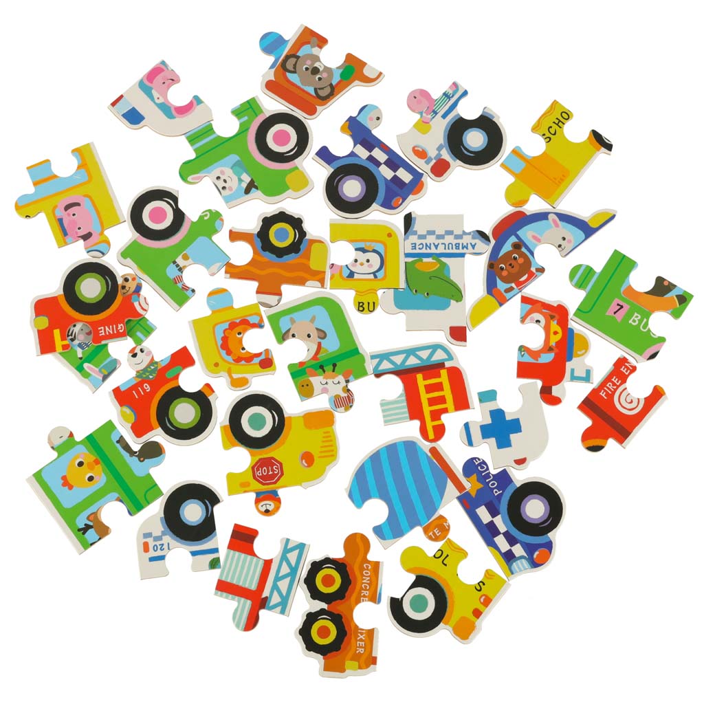 Puzzle w puszce pojazdy 30 puzzli