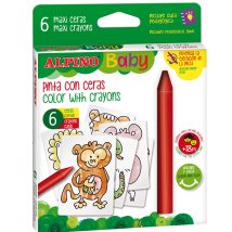 Kredki woskowe kolorowanki zestaw Alpino 12 el.