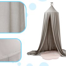 Baldachim kurtyna namiot tipi wiszący szary