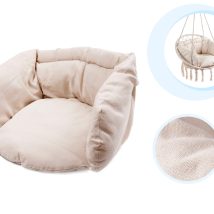 Huśtawka LULILO fotel bocianie gniazdo z poduszką ecru 80cm 150kg