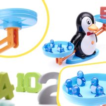 Waga szalkowa równoważnia gra edukacyjna nauka liczenia działania matematyczne nauka matematyki pingwin XXL