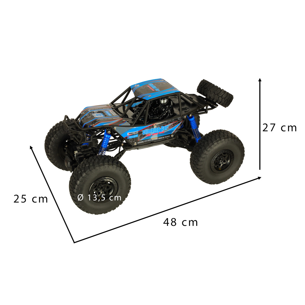 Samochód zdalnie sterowany na pilota RC Crawler Climbing Car 1:10 4WD 48cm niebieski - obrazek 3