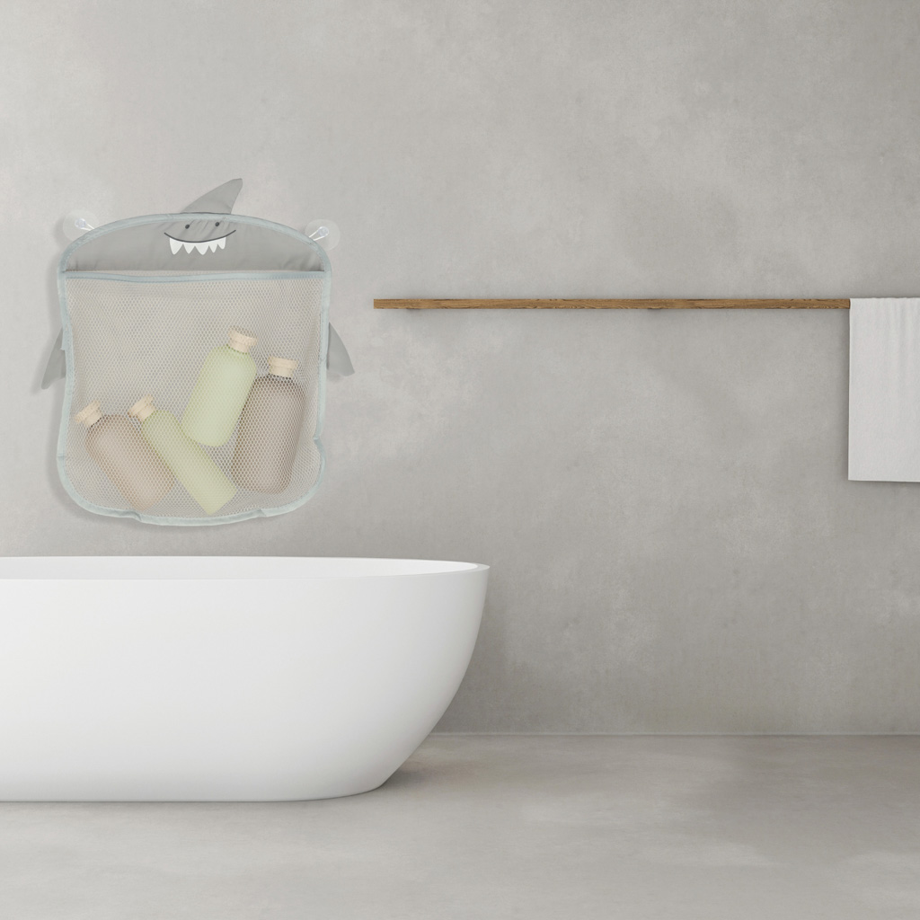 Organizer pojemnik na zabawki kąpielowy szary - obrazek 6