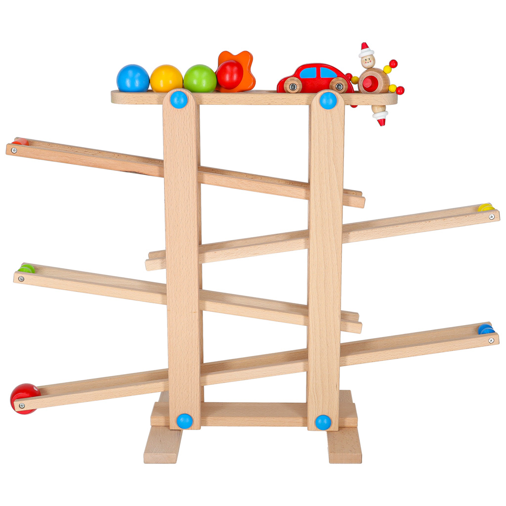 Tor kulkowy drewniany kulodrom montessori XXL - obrazek 3