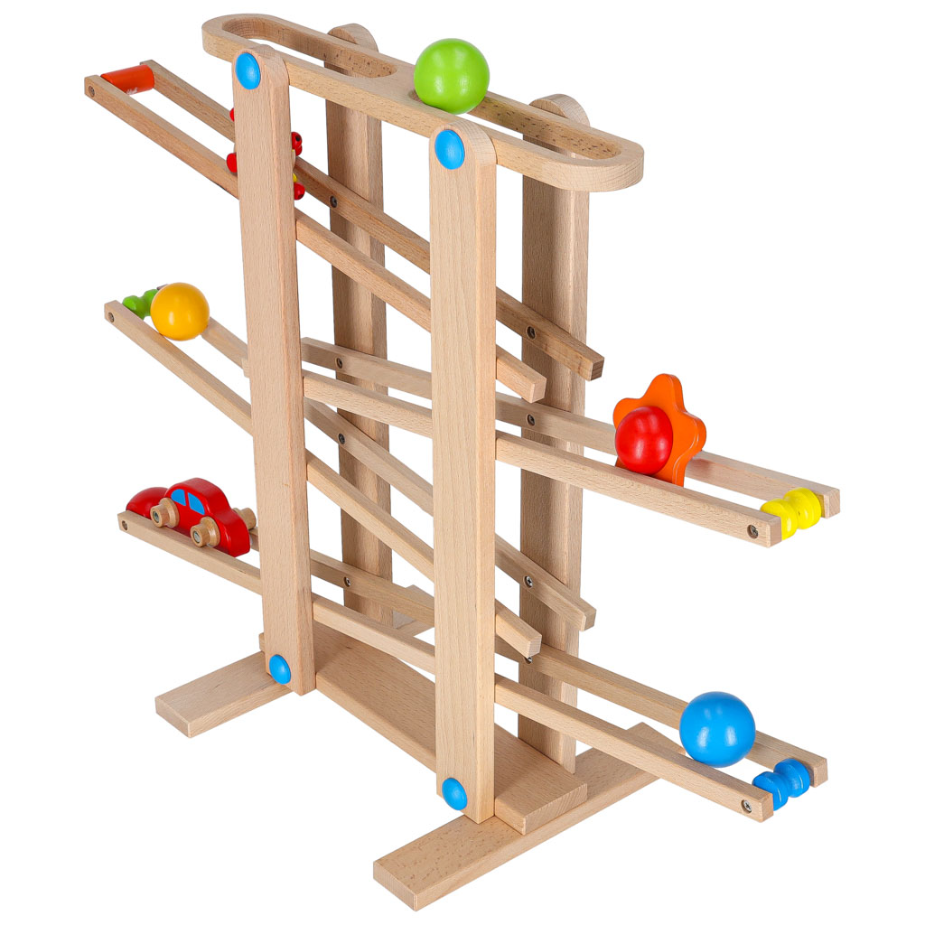 Tor kulkowy drewniany kulodrom montessori XXL - obrazek 5