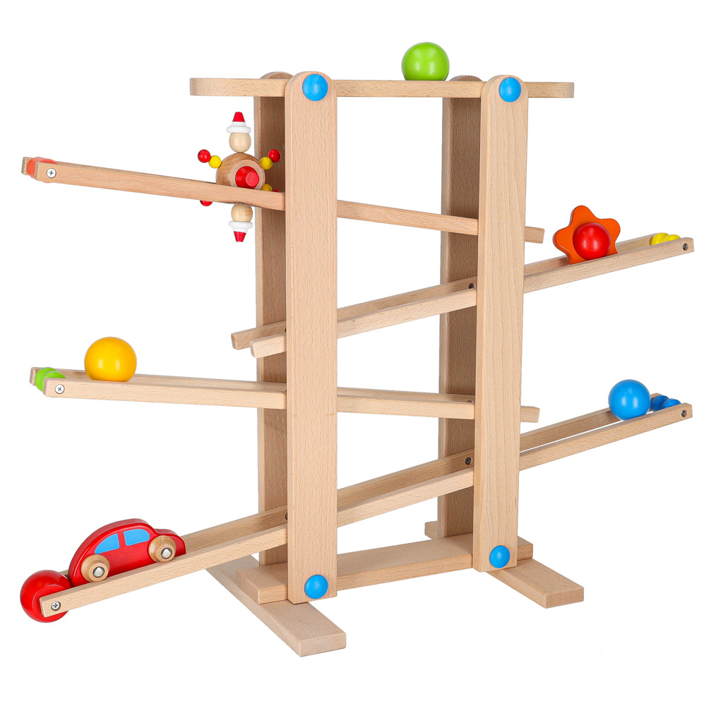 Tor kulkowy drewniany kulodrom montessori XXL - obrazek 6