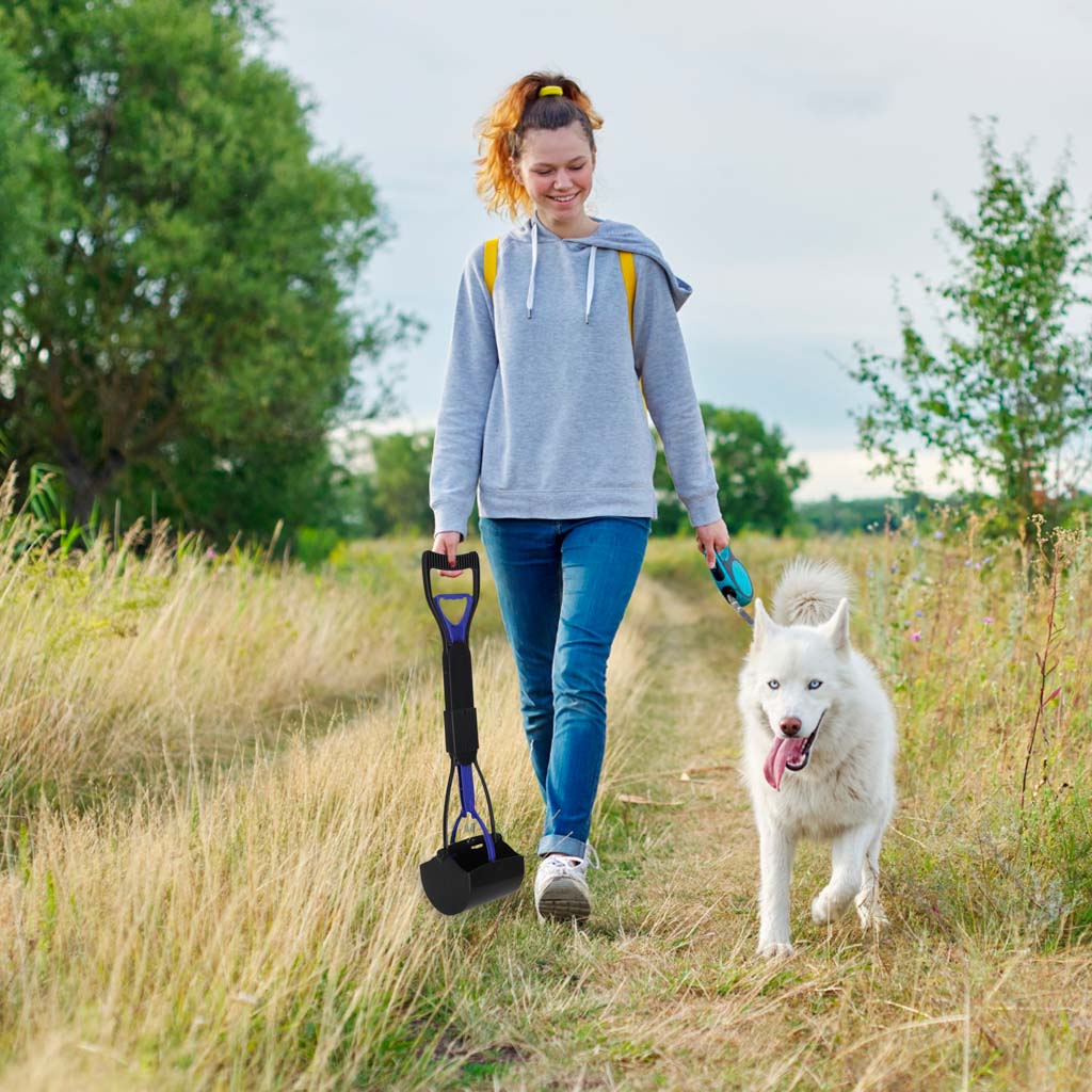 Łopatka do zbierania odchodów kupozbieracz niebieski - obrazek 8