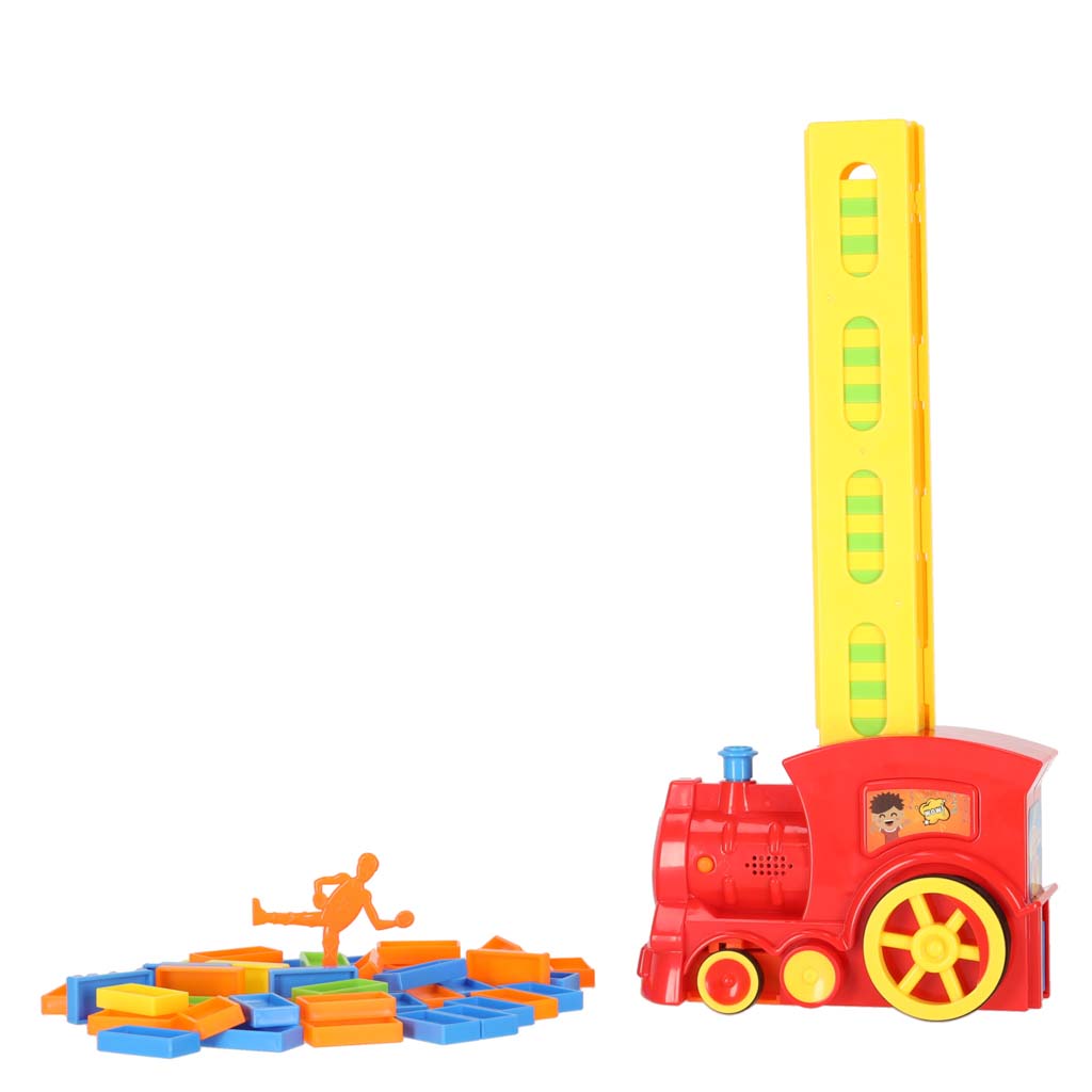Pociąg Lokomotywa Kolejka Układająca Domino Zabawka na Prezent dla Dzieci - obrazek 4