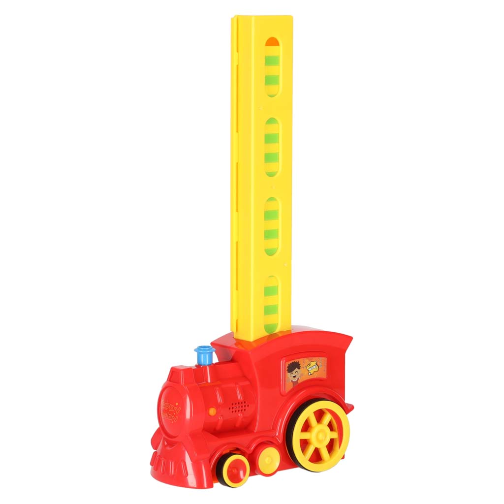 Pociąg Lokomotywa Kolejka Układająca Domino Zabawka na Prezent dla Dzieci - obrazek 5