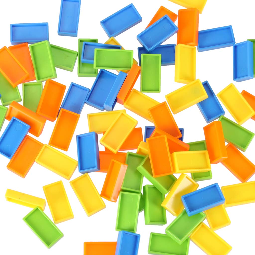 Pociąg Lokomotywa Kolejka Układająca Domino Zabawka na Prezent dla Dzieci - obrazek 7