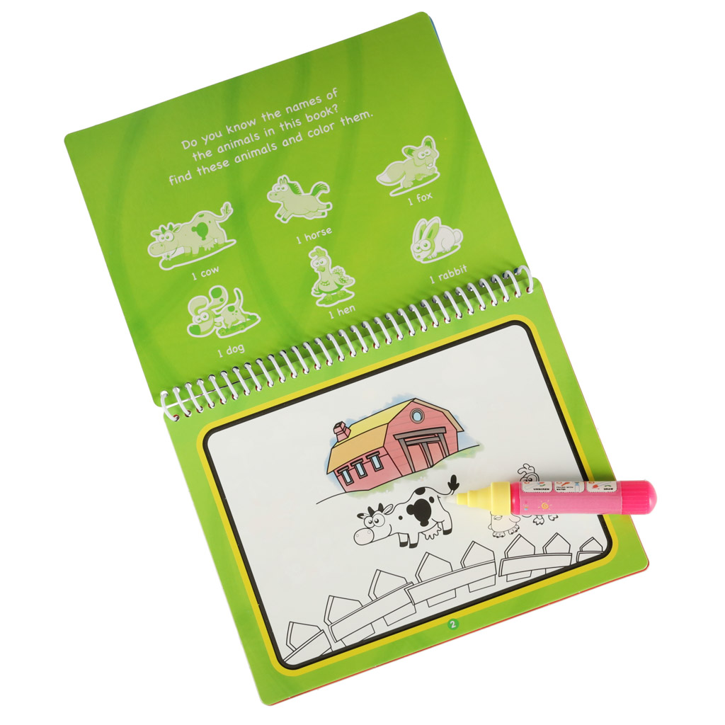 Kolorowanka malowanka Książeczka wodna z mazakiem - Farma - obrazek 5