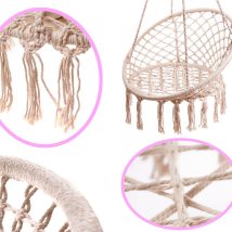 Huśtawka LULILO fotel bocianie gniazdo ecru 80cm 150kg