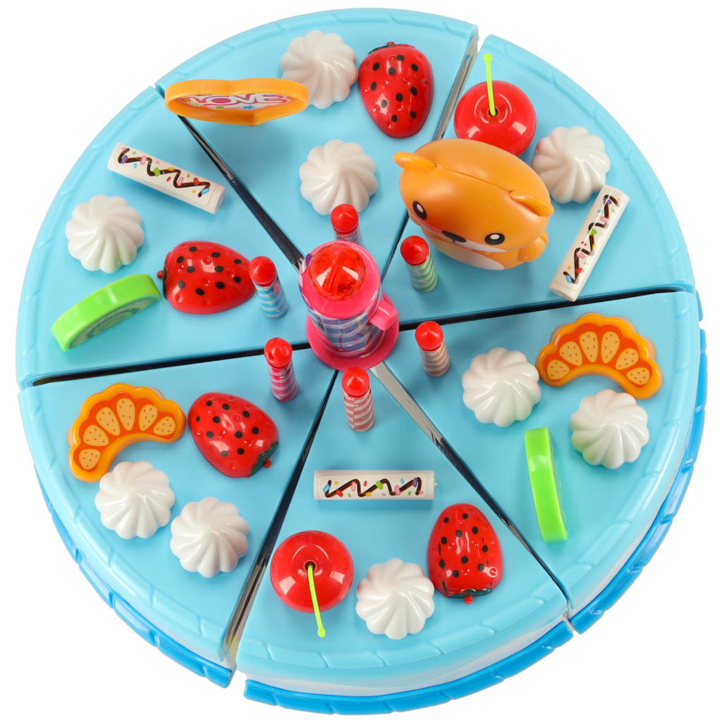 Tort urodzinowy do krojenia na rzepy kuchnia 80 elementów niebieski - obrazek 4