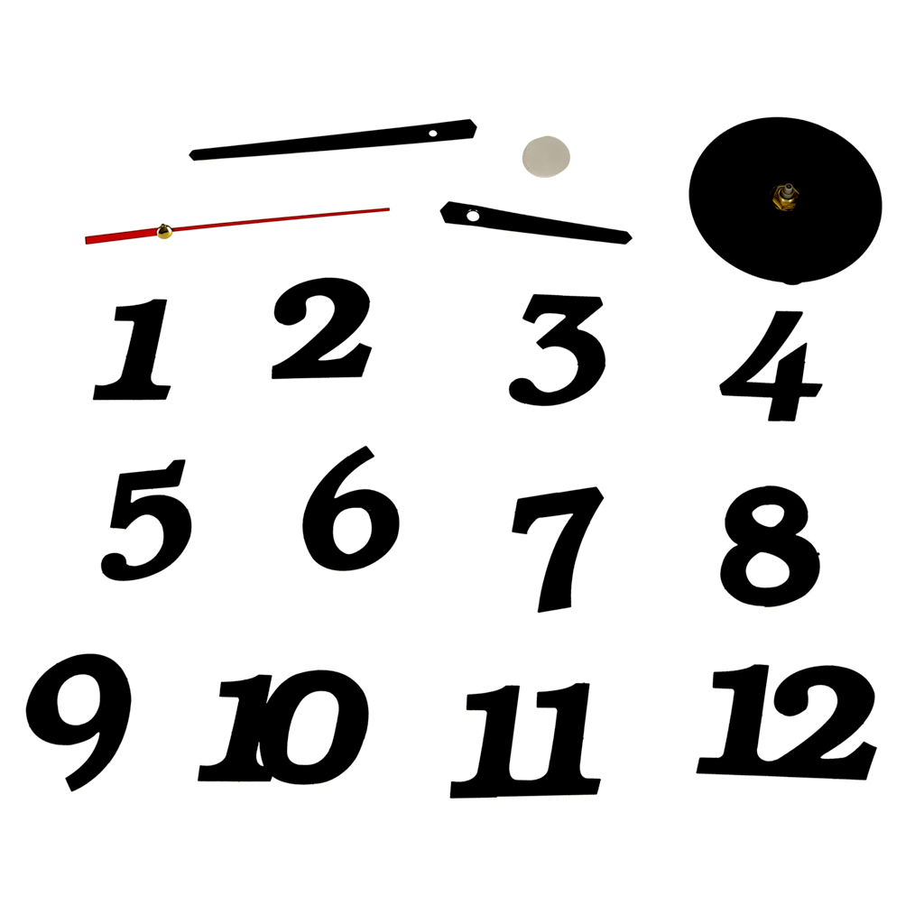 Zegar Ścienny naklejany DIY regulowany nowoczesny czarny 12 godzin - obrazek 4