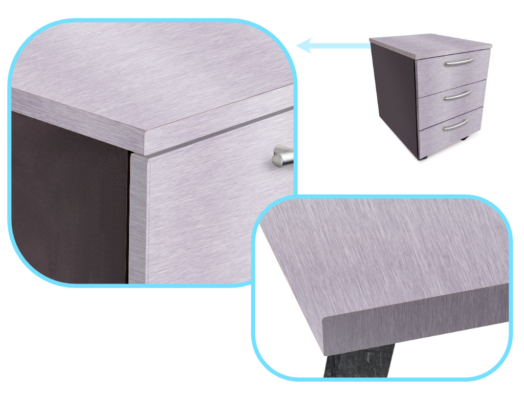 Folia okleina rolka aluminium imitująca metal metalic szczotkowana szara 1,52x30m - obrazek 4