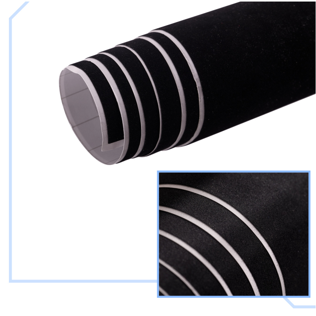 Folia rolka aksamitna czarna 1,35x15m - obrazek 3