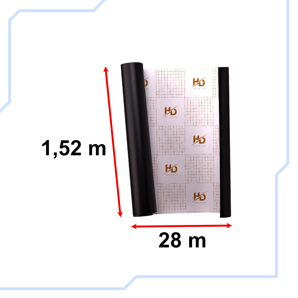 Folia rolka matowa gładka czarna 1,52x28m - obrazek 5