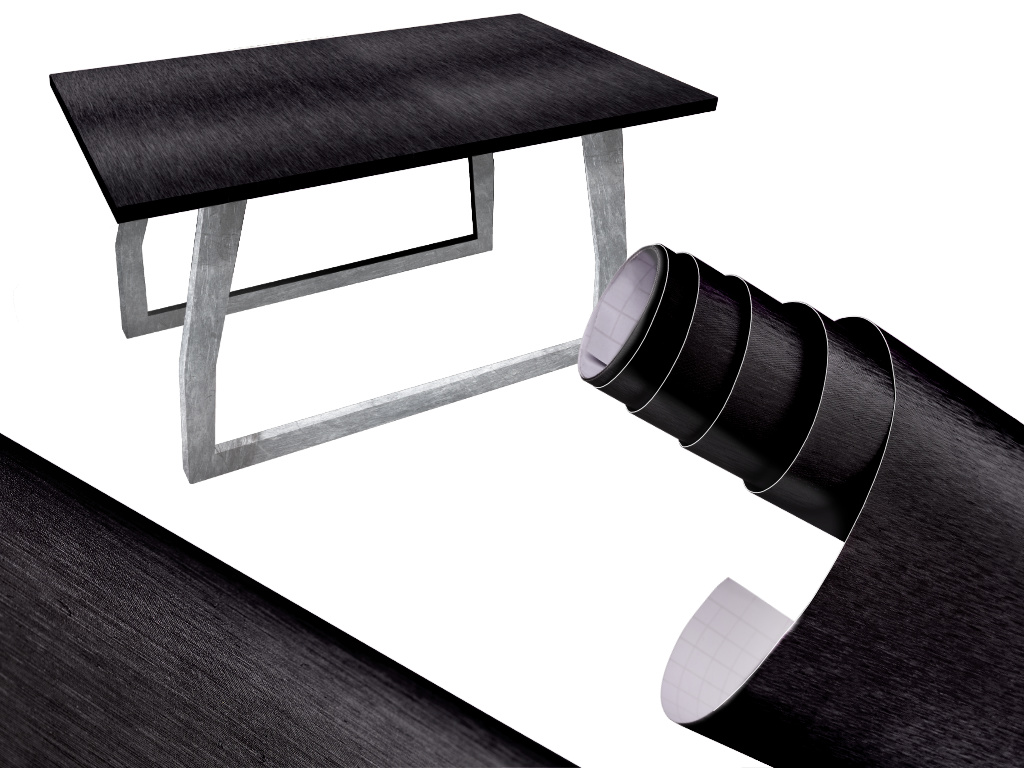 Folia rolka metalic szczotkowana czarna 1,52x30m - obrazek 3