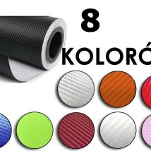Folia rolka carbon 3D czerwona 1,27x28m