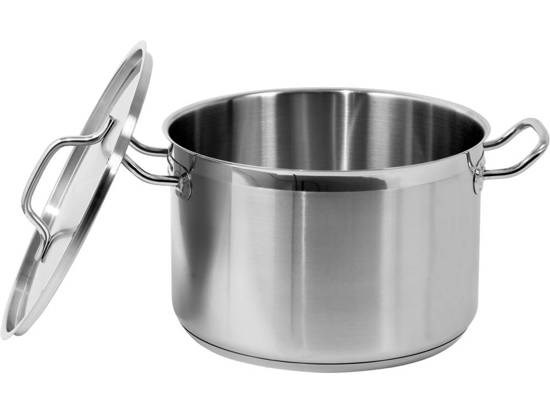 Garnek średni z pokrywką ze stali nierdzewnej 28x18 11,1L - obrazek 3