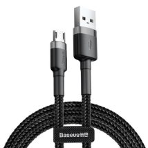 Kabel Baseus cafule CAMKLF-BG1 (USB M – Micro USB M; 1m; kolor szaro-czarny)