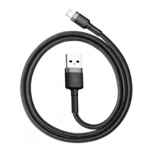 BASEUS KABEL LIGHTNING USB 2,4A 1M SZARO-CZARNY - obrazek 3