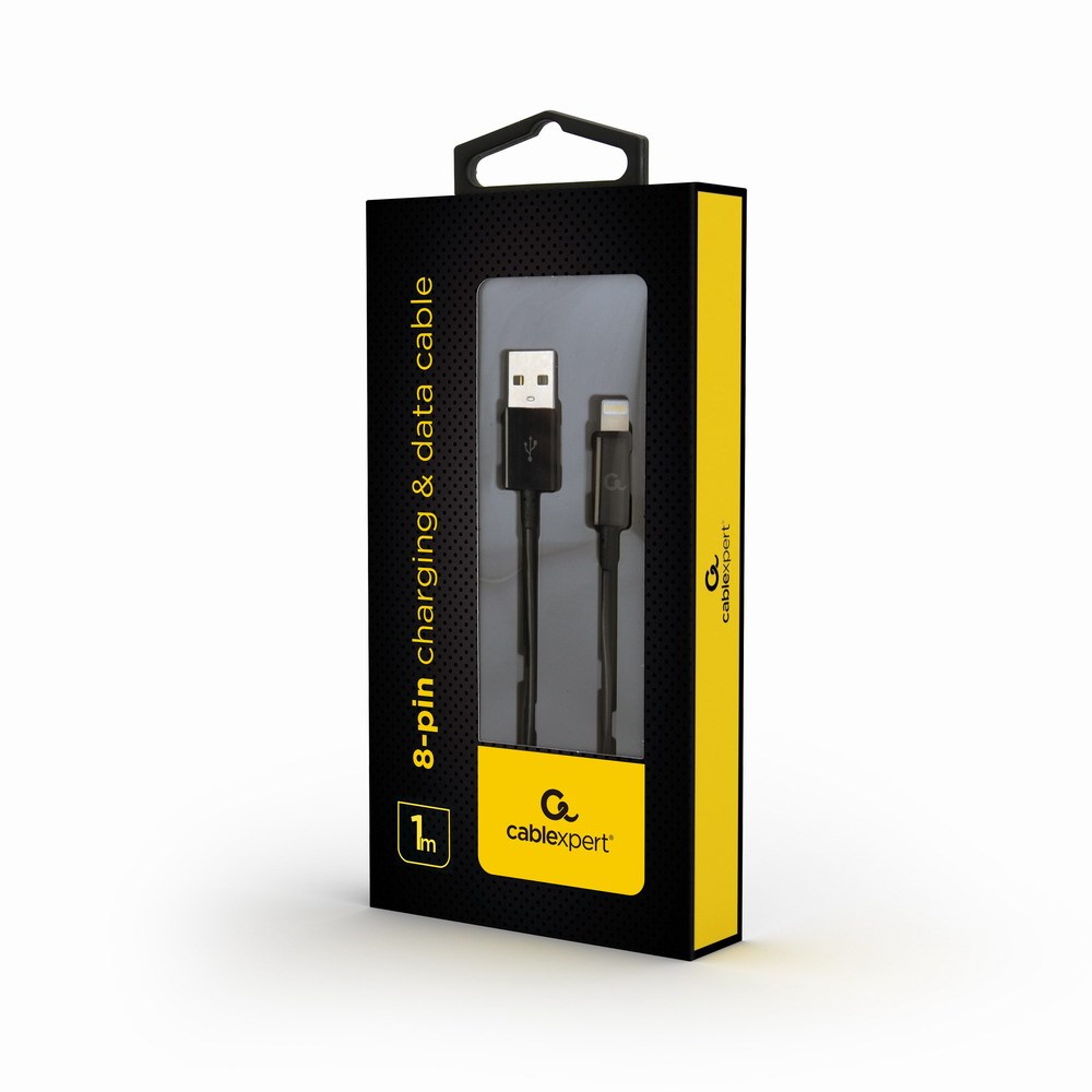 Kabel GEMBIRD CC-USB2-AMLM-1M (USB 2.0 M - Lightning M; 1m; kolor czarny) - obrazek 4