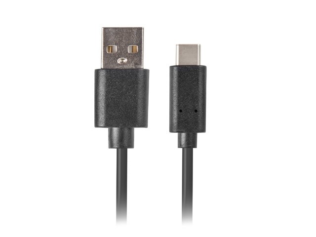 Kabel Lanberg CA-USBO-10CU-0005-BK (USB 2.0 typu A - USB typu C ; 0,50m; kolor czarny) - obrazek 3