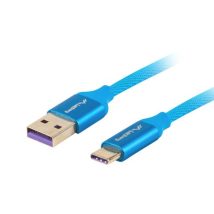 Kabel Lanberg CA-USBO-21CU-0010-BL (USB 2.0 typu A – USB typu C ; 1m; kolor niebieski)