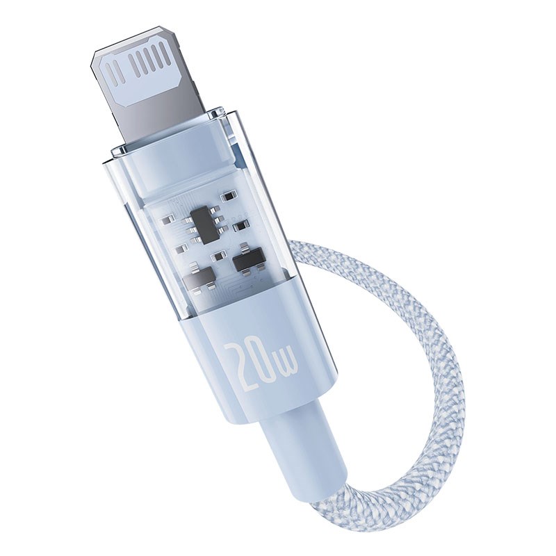 Kabel Baseus Gem USB C-IP 20W 2m (niebieski) - obrazek 3