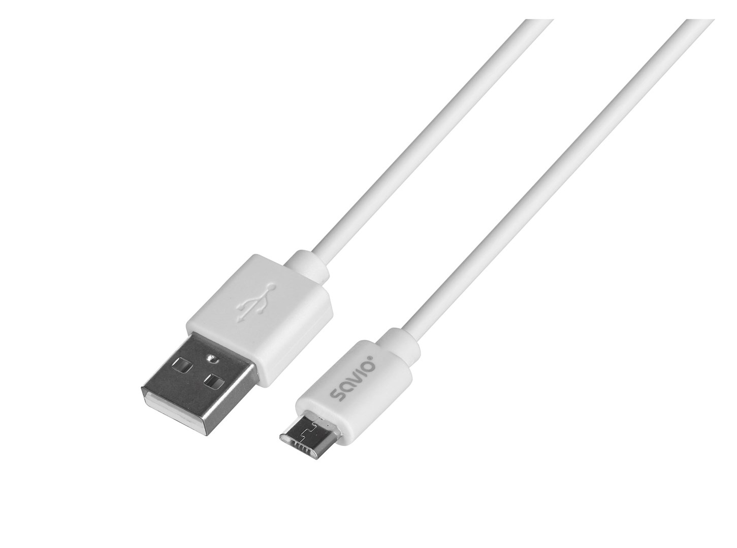 Kabel SAVIO CL-123 (Micro USB - USB 2.0 ; 1m; kolor biały) - obrazek 3