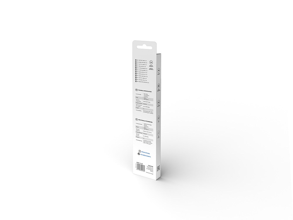 Kabel SAVIO CL-126 (USB typu C - USB 2.0 typu A ; 1m; kolor biały) - obrazek 3