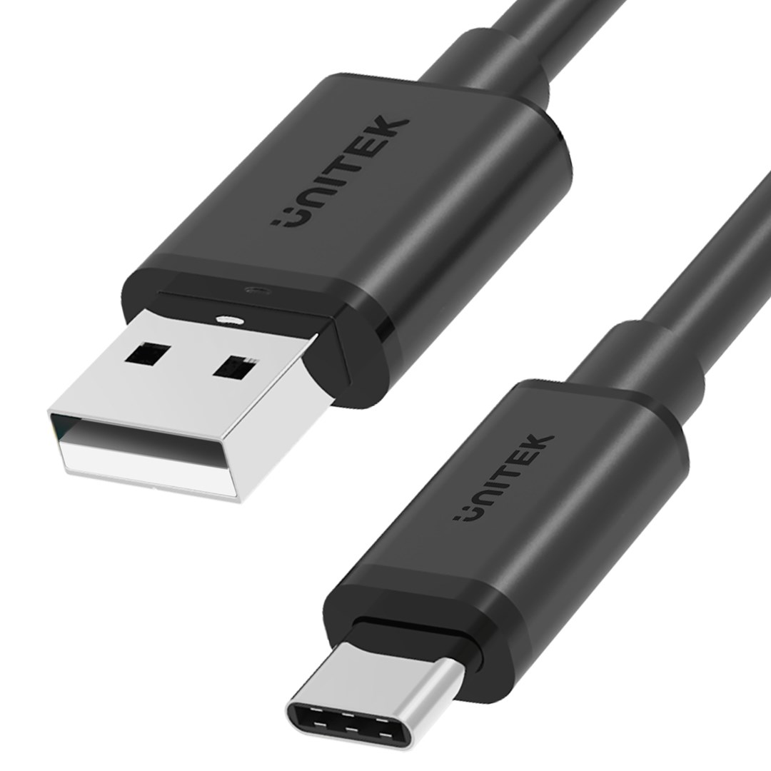 UNITEK KABEL USB USB-A — USB-C 50CM, Y-C481BK - obrazek 3