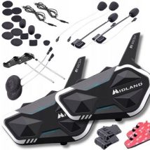 Interkom motocyklowy Midland R1 MESH TWIN na 2 kaski