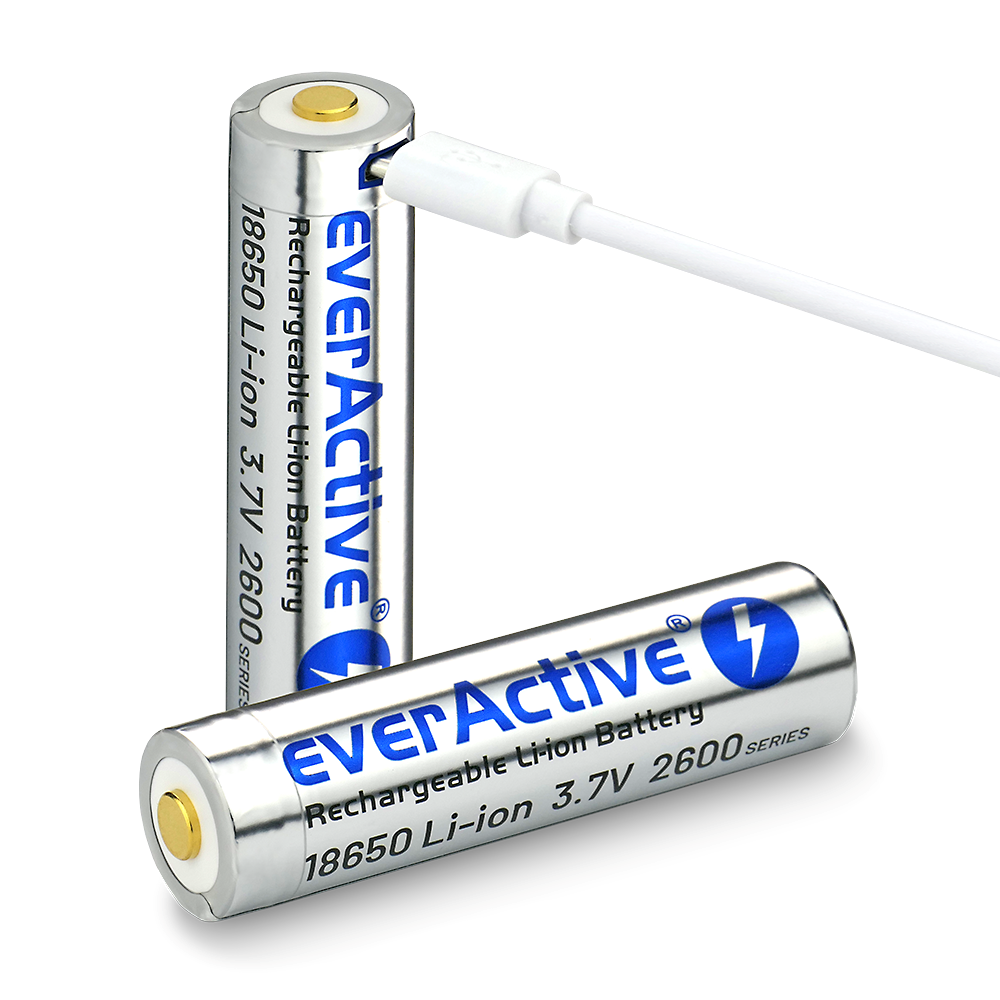 EVERACTIVE AKUMULATOR EVERACTIVE 18650 3,7V LI-ION 2600MAH MICRO USB Z ZABEZPIECZENIEM BOX EV18650-26M - obrazek 3