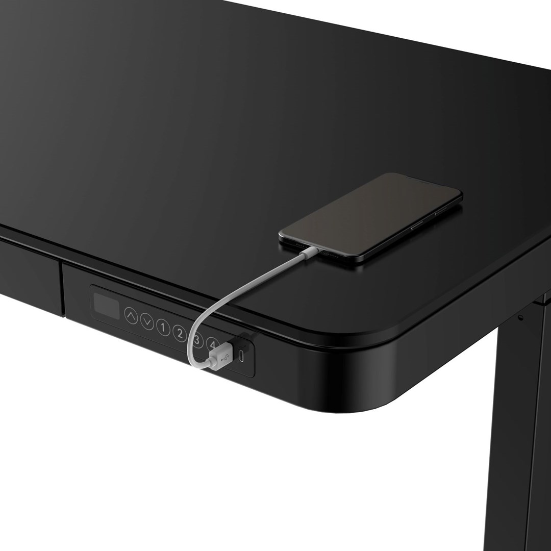 Biurko TUCKANO z regulacją wysokości ET119W-C Czarny - obrazek 4
