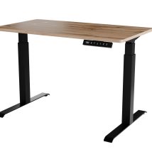 Biurko z elektryczną regulacją wysokości MOON 121x67x72-120 czarny/wotan