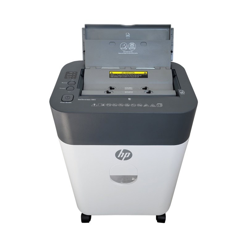 HP Niszczarka ONESHRED Auto 100CC, biało-szara - obrazek 4