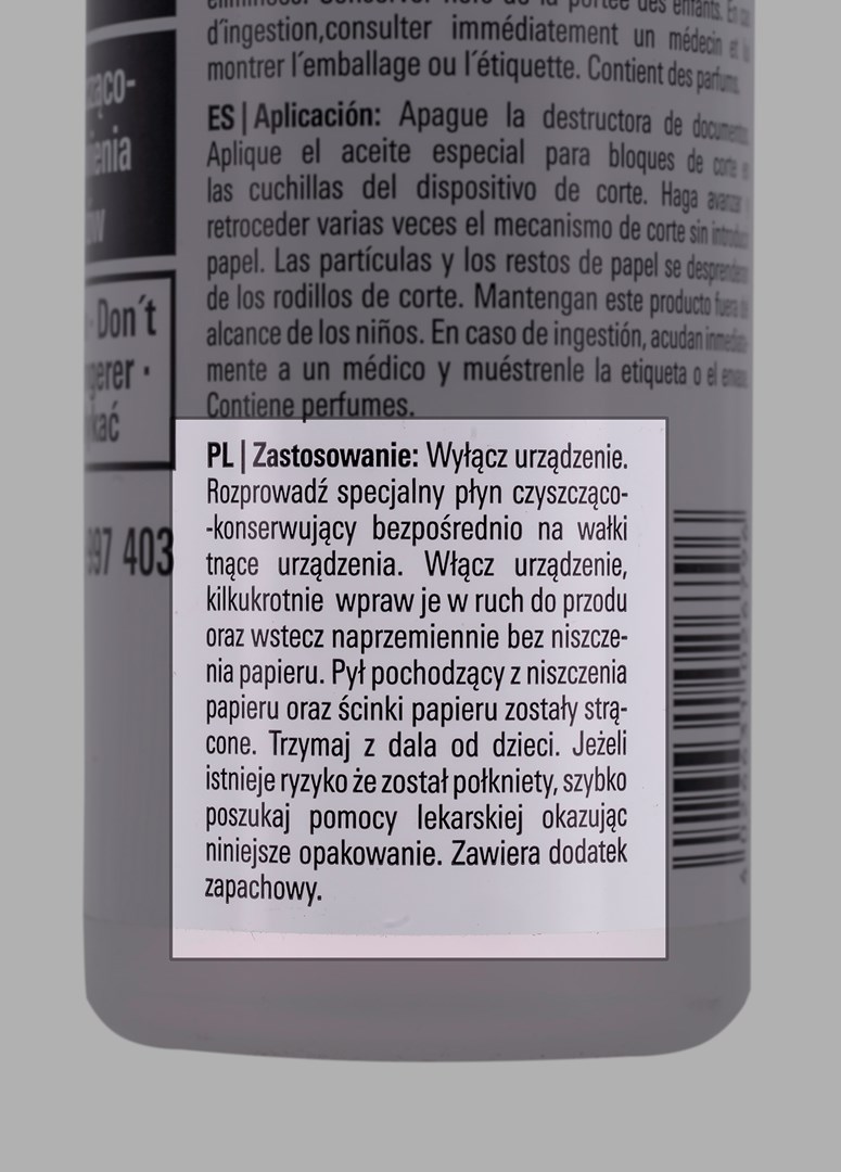 HSM Płyn czyszcząco-konserwujący do niszczarek 250ml - obrazek 4