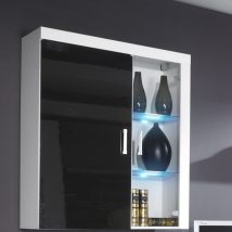 Witryna wisząca SAMBA (Unit 4) biały/czarny połysk