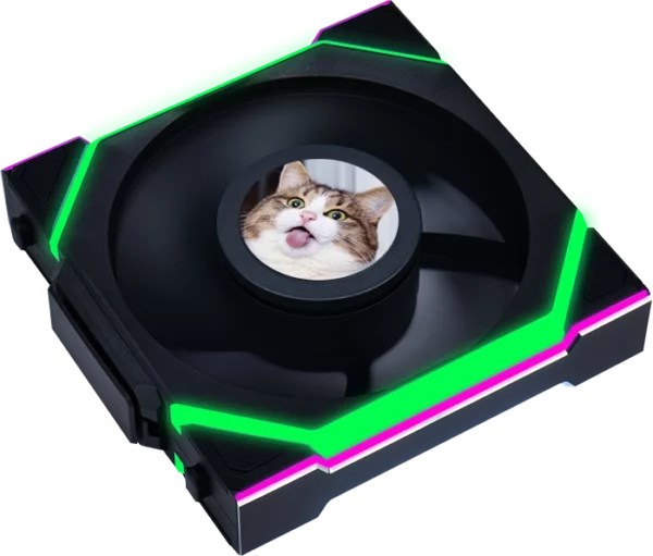 Lian Li UNI FAN SL Wireless LCD 120 Reverse Blade Obudowa komputera Wentylator 12 cm Czarny 1 szt. - obrazek 4