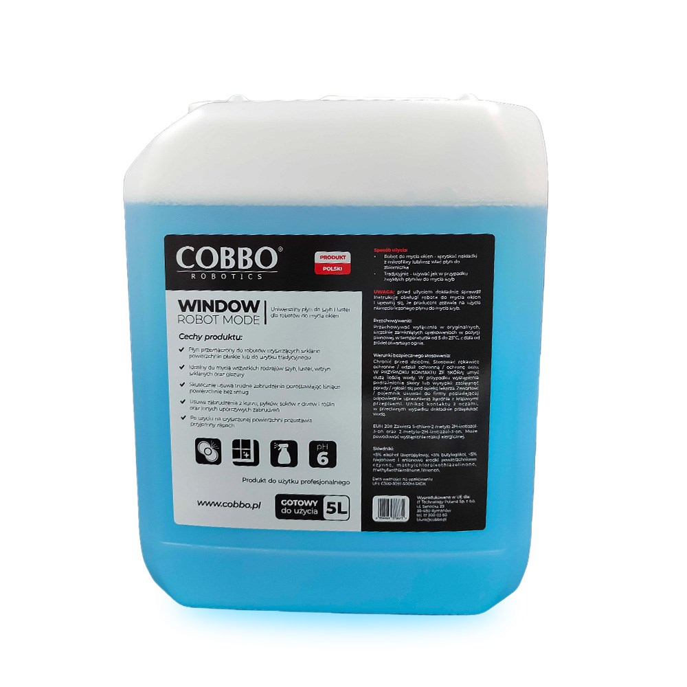 COBBO PŁYN DO ROBOTÓW DO MYCIA OKIEN 5000ML WINDOW - obrazek 3