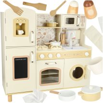 Kuchnia dla dzieci drewniana kran z wodą dźwięki światła 90cm