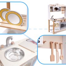 Kuchnia dla dzieci drewniana MDF LULILO KUKETO akcesoria 85cm