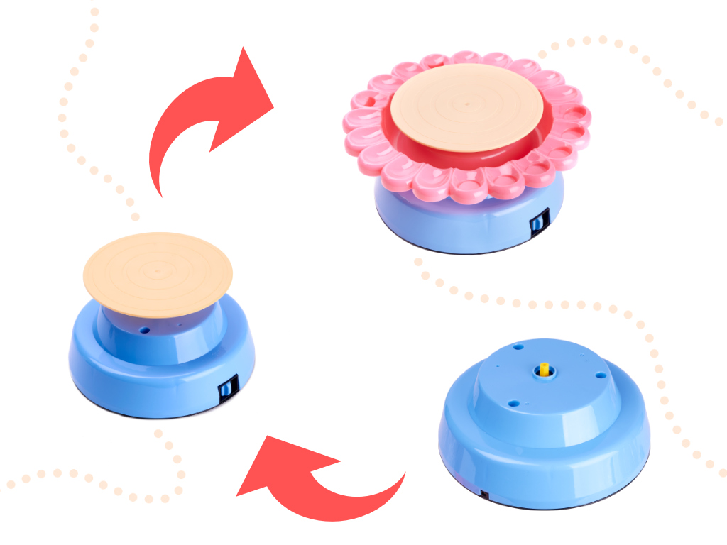 Koło garncarskie maszyna do ceramiki z gliną i farbami 600g - obrazek 5
